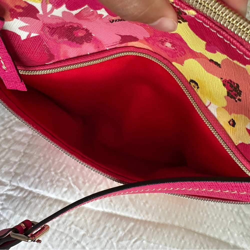 Dooney & Bourke Floral Pink and Yellow Crossbody Bag - Picture 5 of 7